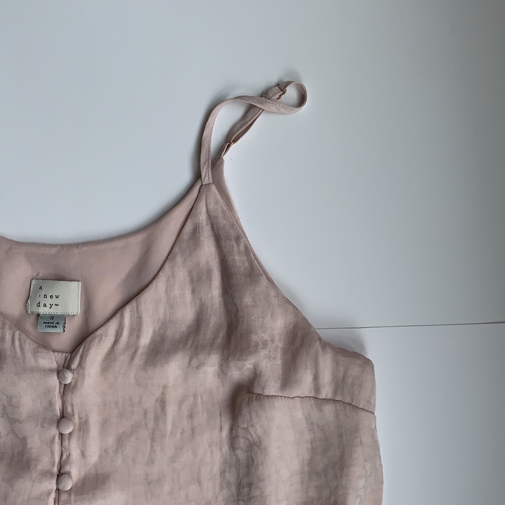 Pink Spaghetti Strap Tank